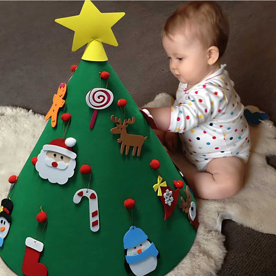 Soft Kids Christmas Tree with Colorful Decorations