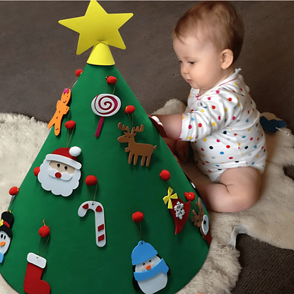 Soft Kids Christmas Tree with Colorful Decorations
