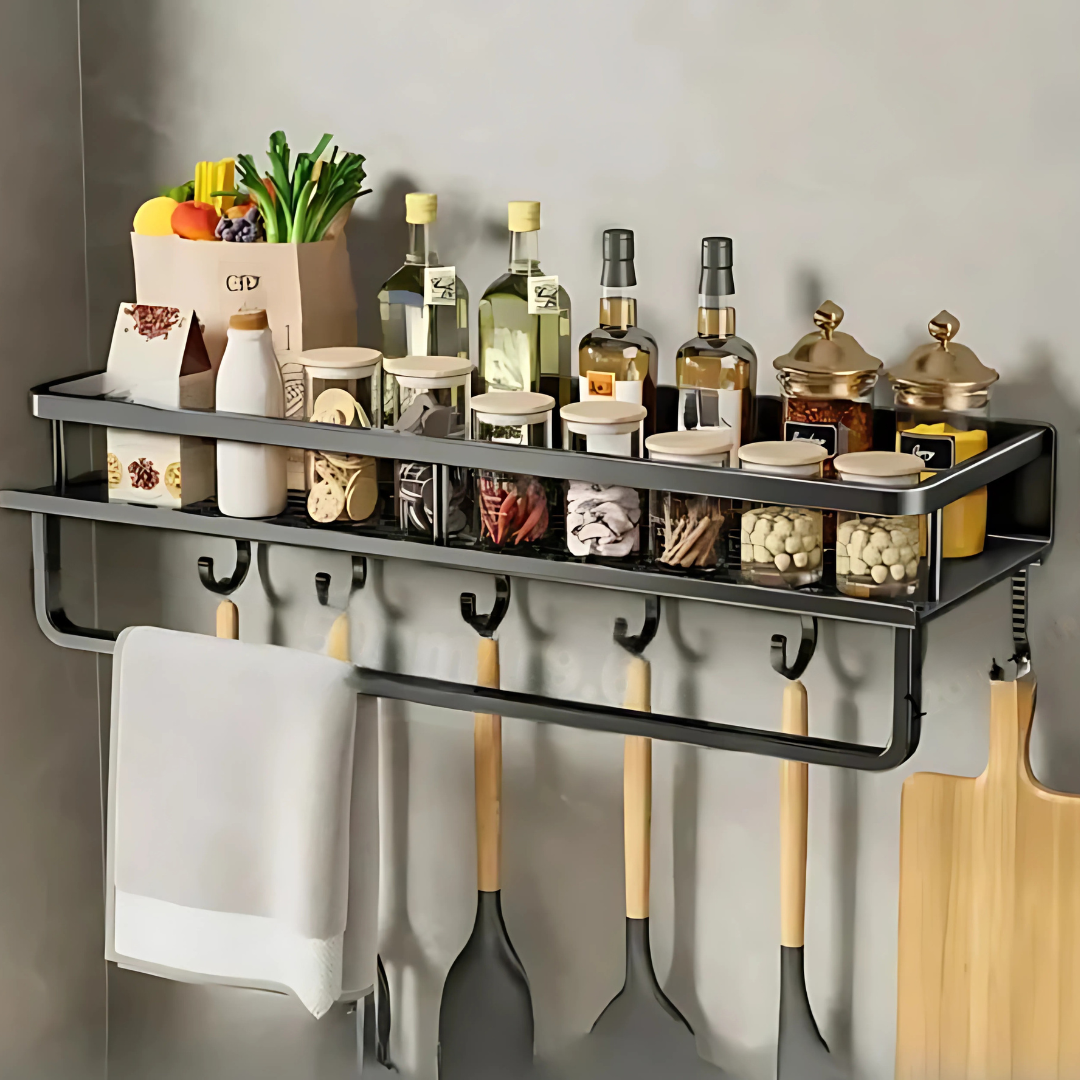 Compact Kitchen Wall Shelf Organizer