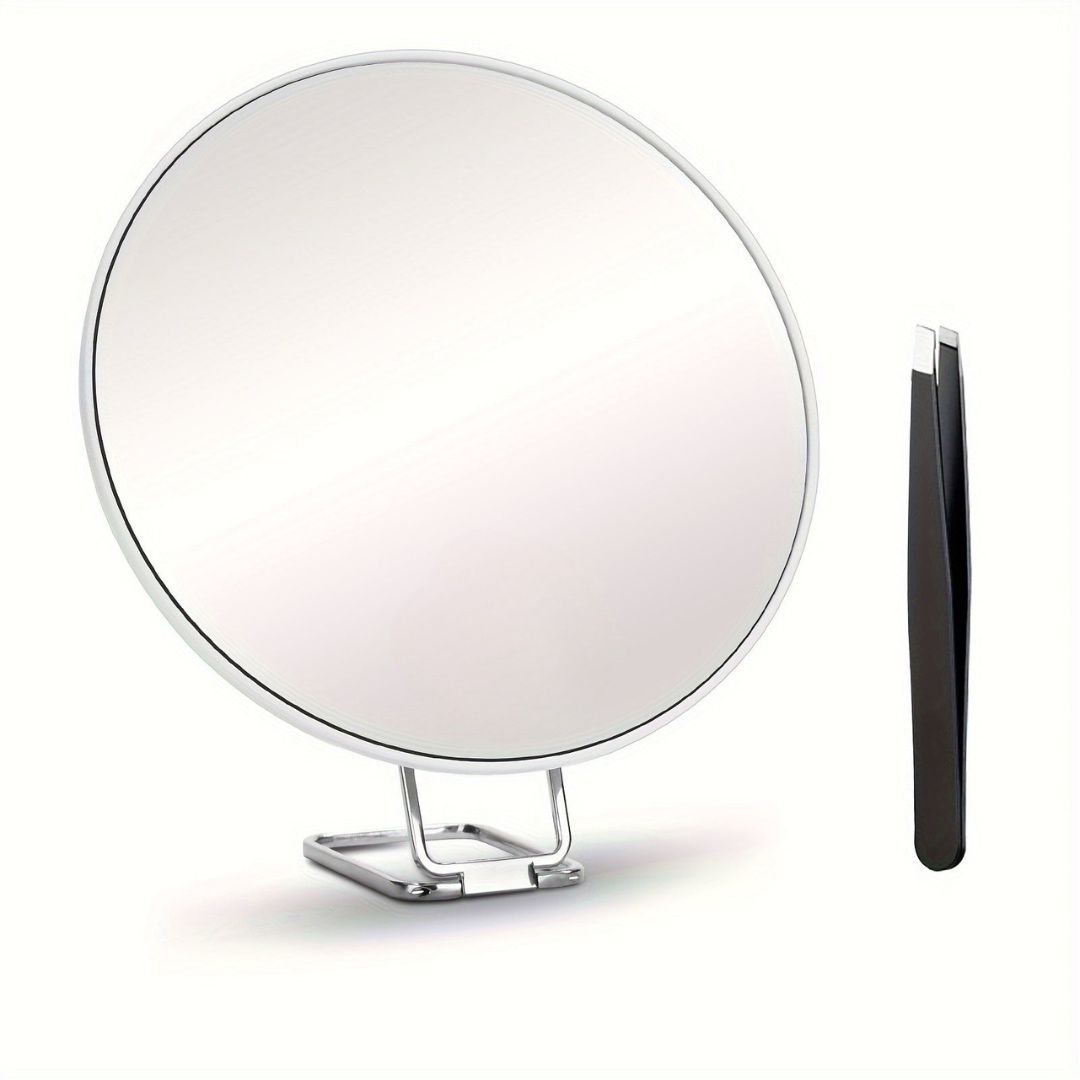 Compact Travel Makeup Mirror with LED Light