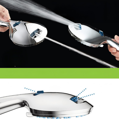 Powerful Chrome Shower Head Set High Pressure Adjustable