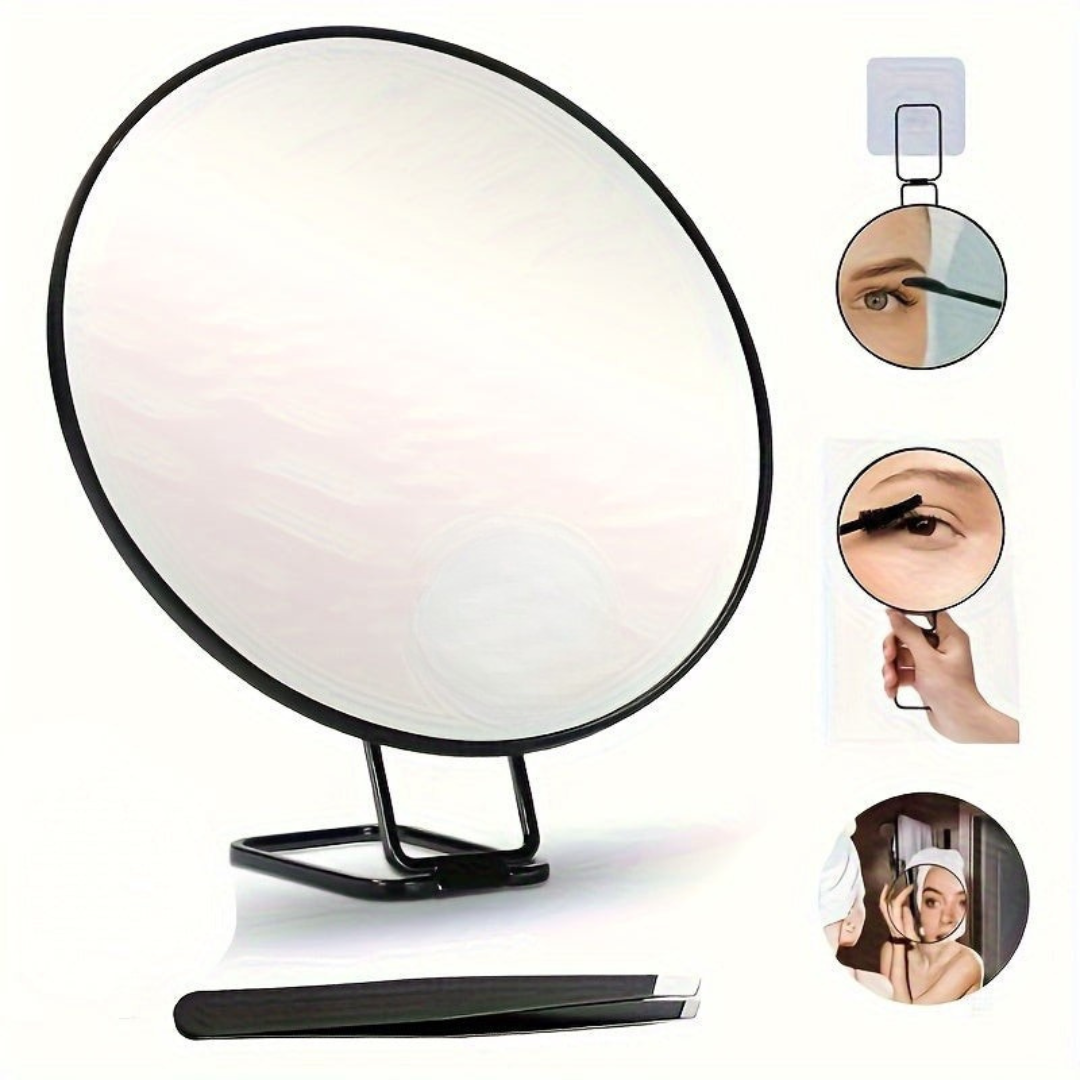 Portable Magnifying Makeup Mirror with Adjustable Stand - Luxicro