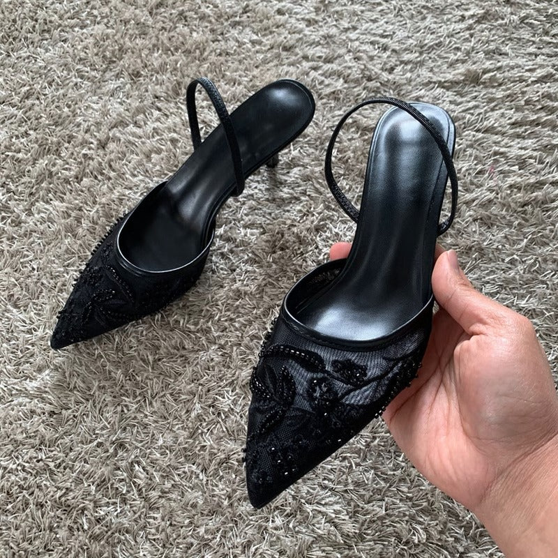 Sleek Toe Dance Shoes with Stretchy Back Strap - Luxicro