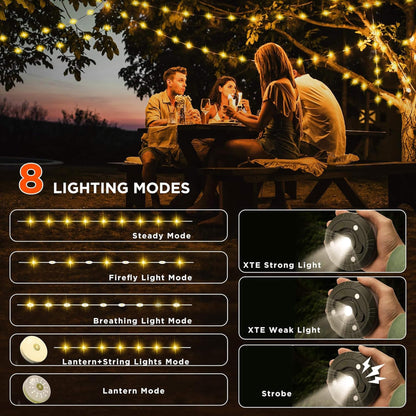 Portable 4-in-1 LED Outdoor Light Set