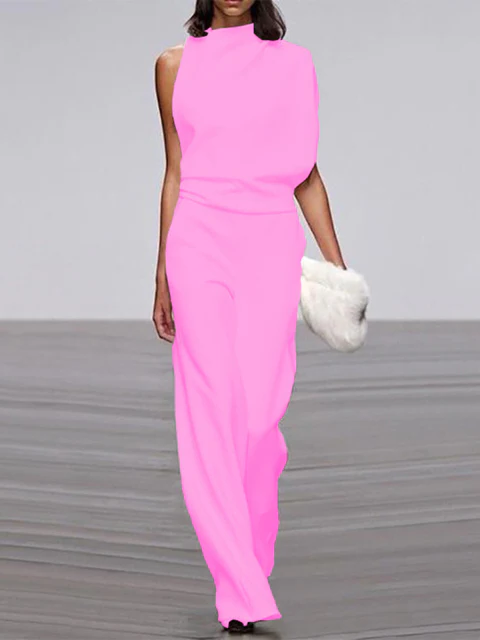 Women's Sleeveless Wide Leg Jumpsuit