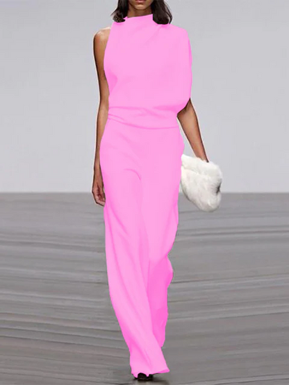 Women's Sleeveless Wide Leg Jumpsuit