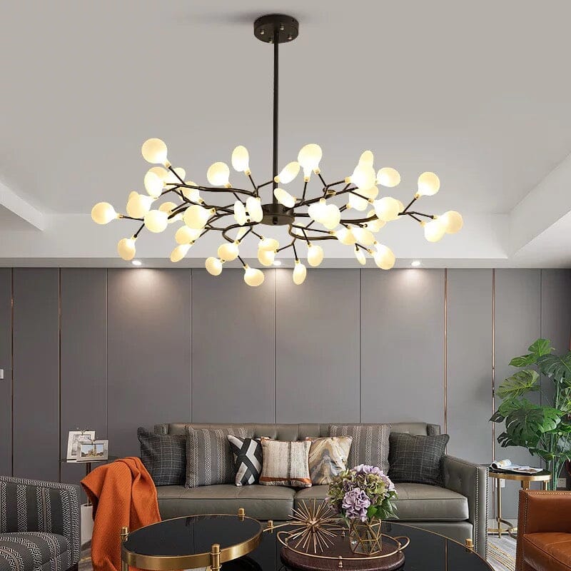 Modern Branch Pendant Light with Gold or Black Finish