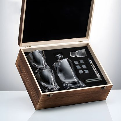Elegant Crystal Whisky Decanter Set
