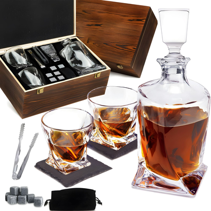 Elegant Crystal Whisky Decanter Set - Luxicro