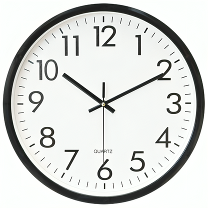 Accurate Digital Wall Clock - Slim Black Design - Luxicro