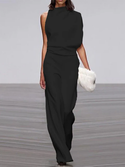 Women's Sleeveless Wide Leg Jumpsuit - Luxicro