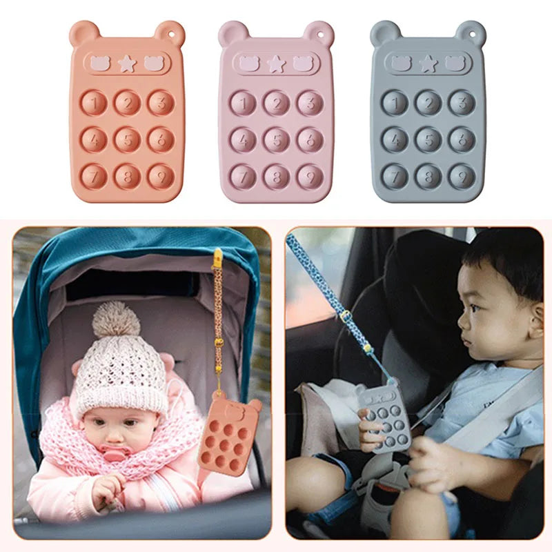 Soft Baby Teether Toy & Silicone Stress Relief Ring