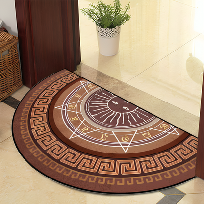 Plush Area Rug with Dark Stripes – Durable Anti-Slip Floor Mat - Luxicro