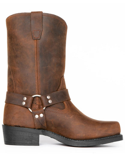 Tall Black Leather Men's Work Boot