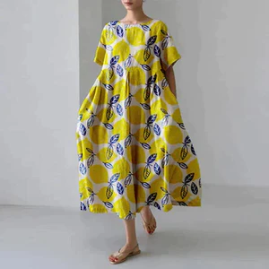 Stylish Floral Print Summer Dress