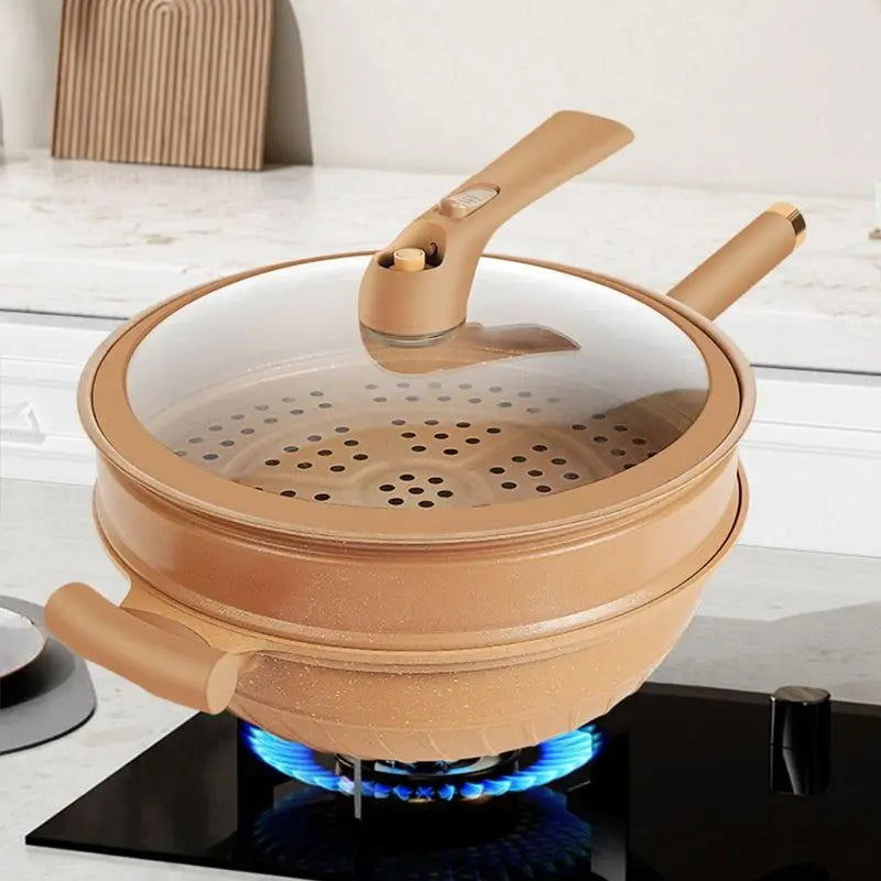 Large Non-Stick Wok Pan - Luxicro