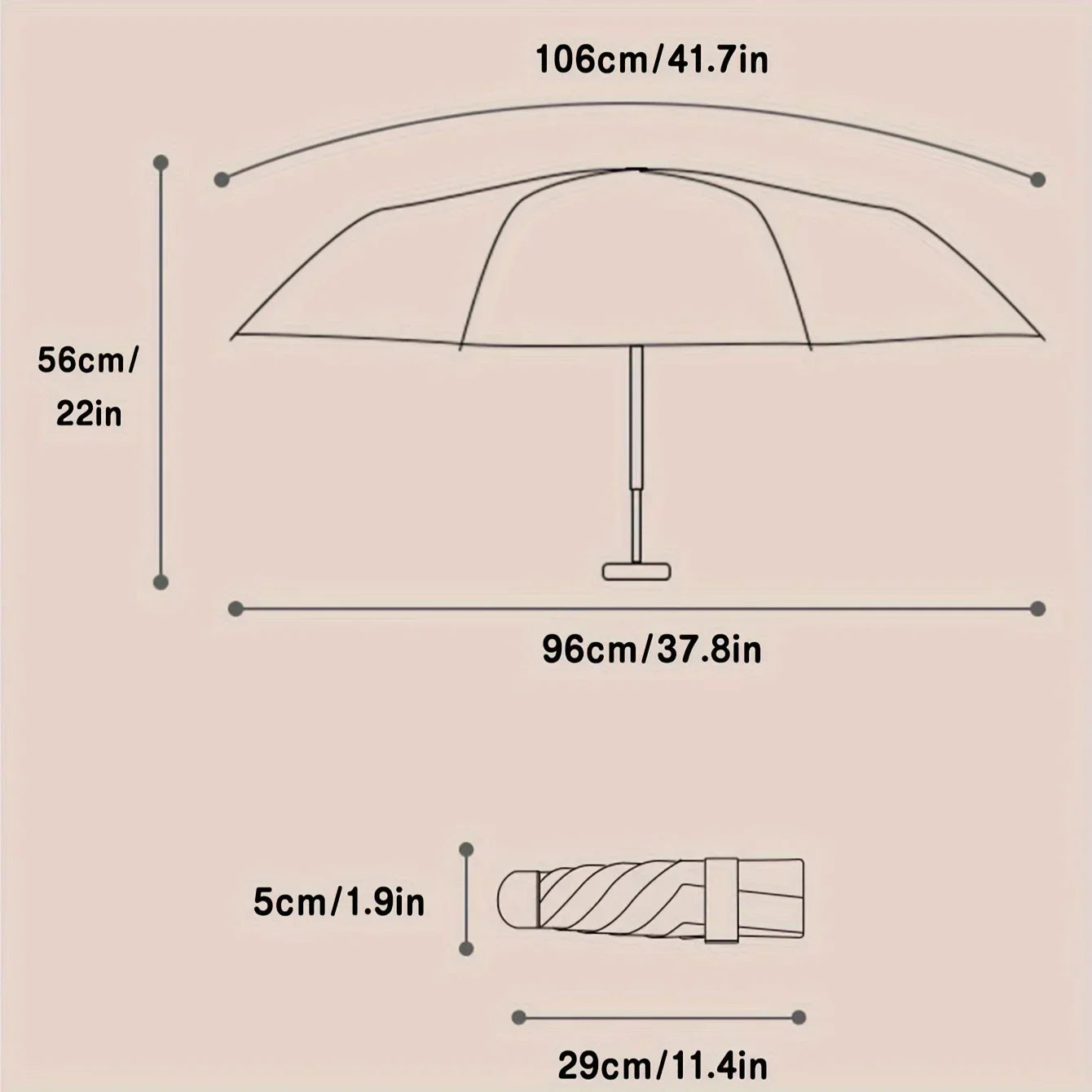 Vintage Inspired Folding Umbrella