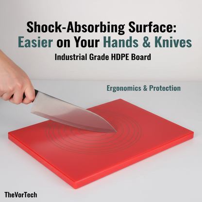 Durable Plastic Cutting Board | Heavy Duty Easy Clean Surface