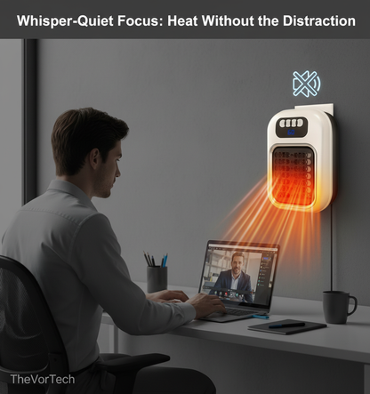 Compact Electric Space Heater with Remote