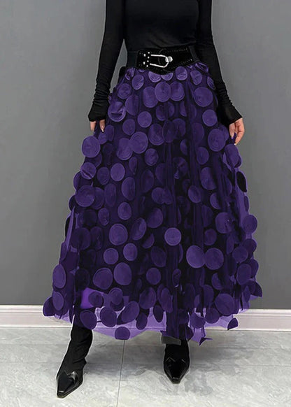 Fashionable Dot Ruffle Mini Skirt