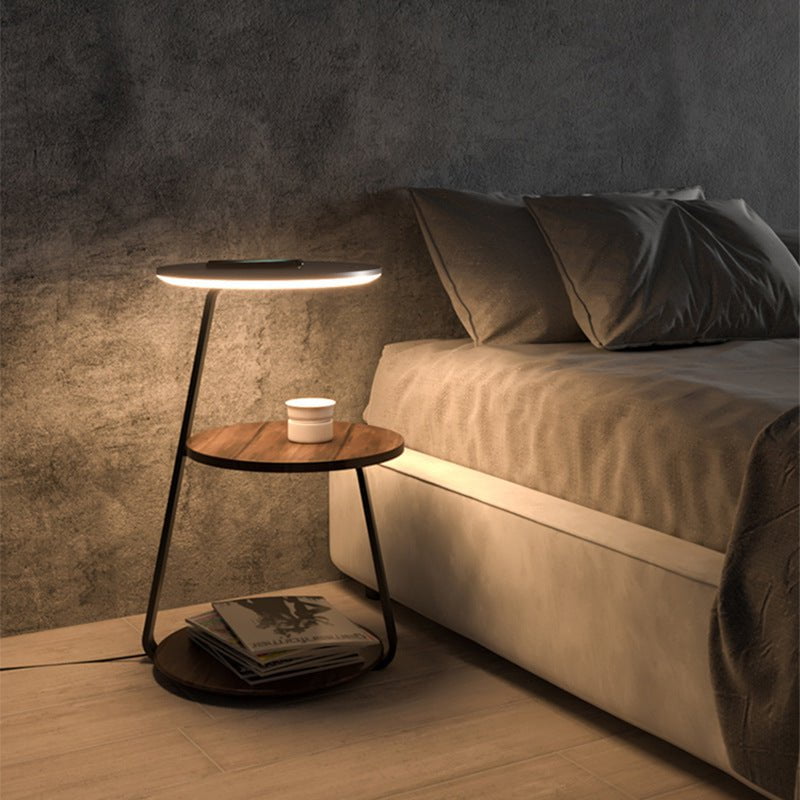 Contemporary 2-Tier Bedside Table Lamp - Luxicro