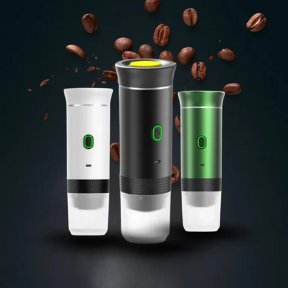 Compact Travel Coffee Machine with Grinder & Frother