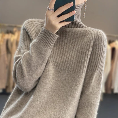 Soft Women's Turtleneck Cashmere Pullover