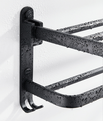Compact Wall Mount Folding Towel Holder