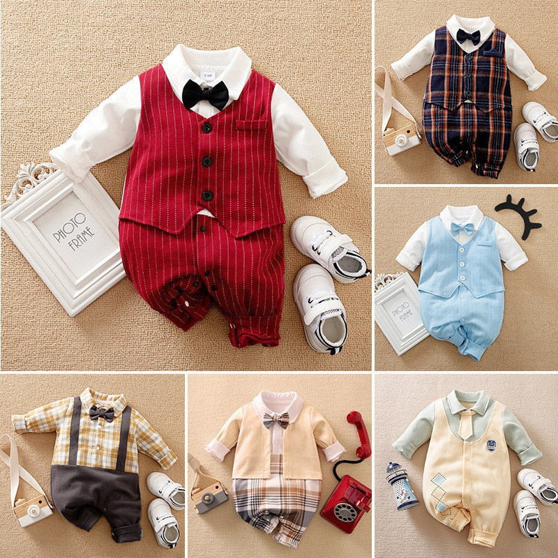 Adorable Infant Boy Short Romper - Luxicro
