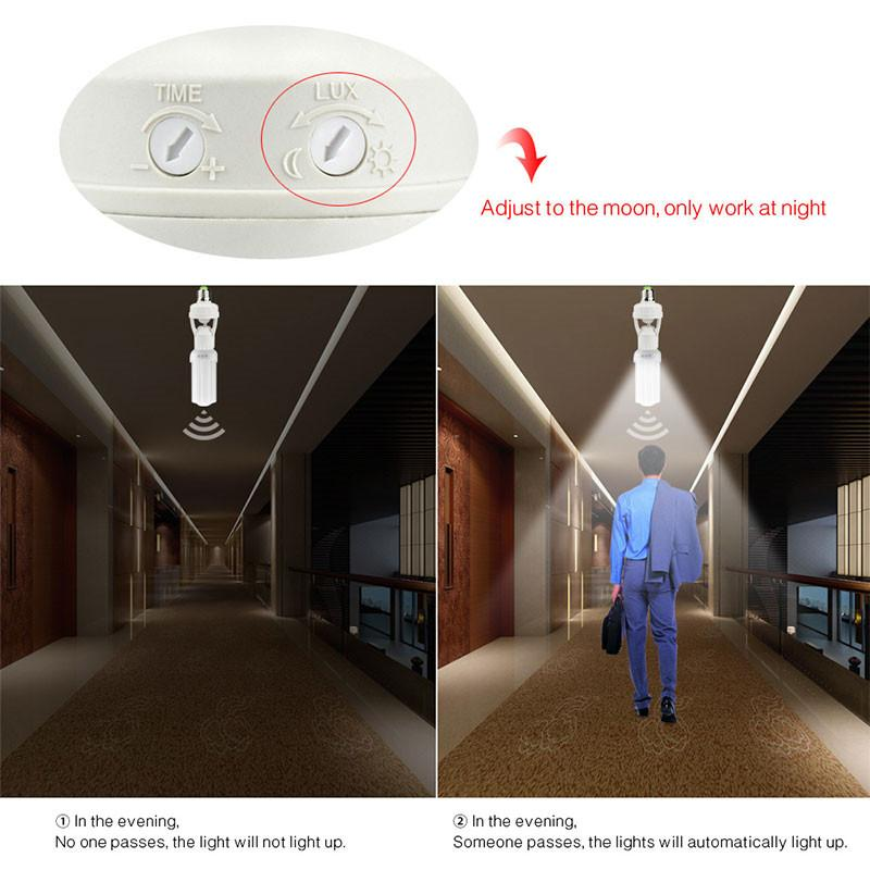 Automatic 360 Degree PIR LED Light Bulb Socket