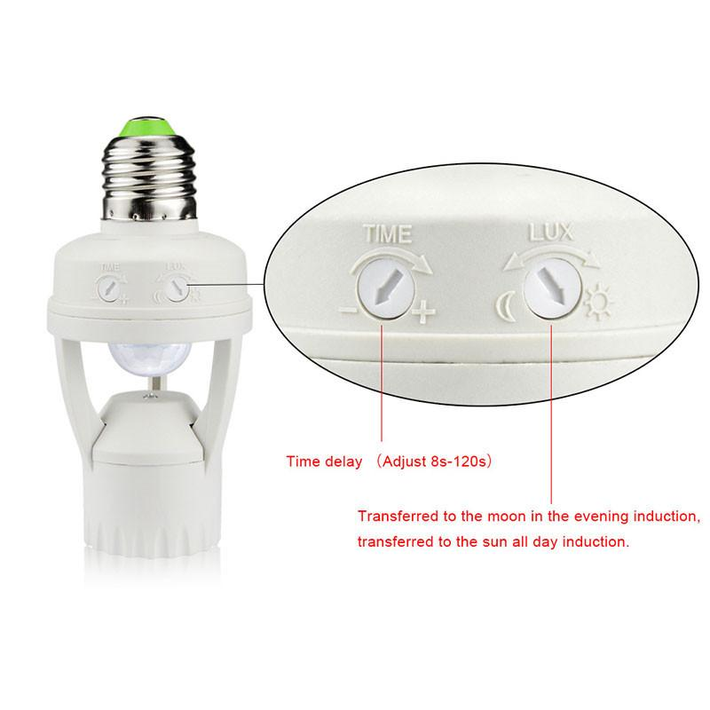 Automatic 360 Degree PIR LED Light Bulb Socket