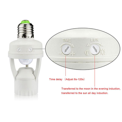 Automatic 360 Degree PIR LED Light Bulb Socket