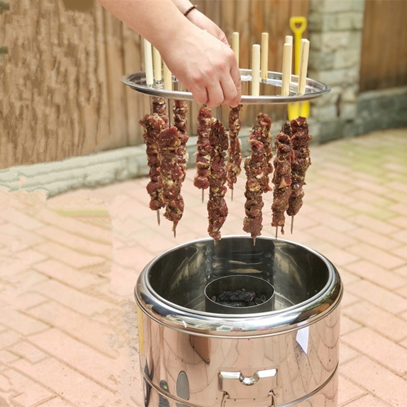 Compact Stainless Steel Outdoor Camping BBQ Grill - Luxicro