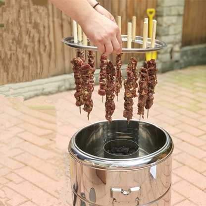 Compact Stainless Steel Outdoor Camping BBQ Grill - Luxicro