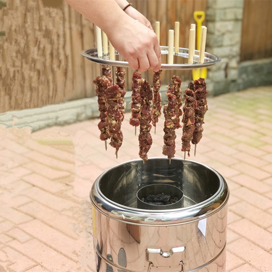 Compact Stainless Steel Outdoor Camping BBQ Grill - Luxicro