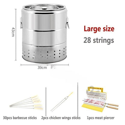 Compact Stainless Steel Outdoor Camping BBQ Grill