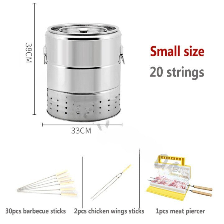 Compact Stainless Steel Outdoor Camping BBQ Grill