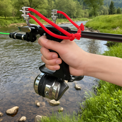 Accurate Long Range Fishing Slingshot with Laser Guide - Luxicro