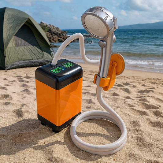 Compact Solar Powered Camp Shower System - Luxicro