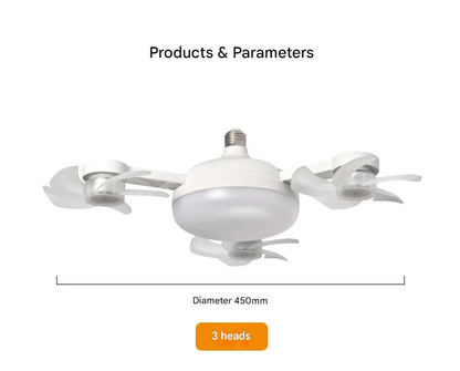 Fast Energy Saving Ceiling LED Fan Light