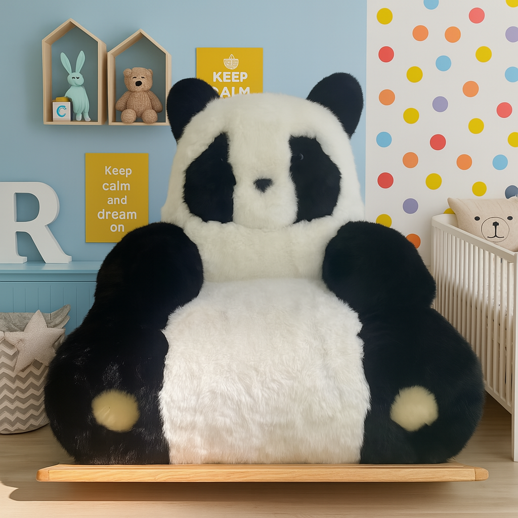 Comfy Teddy Plush Glider Chair - Luxicro