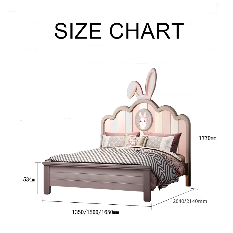 Adorable Rabbit Wooden Kids Bed