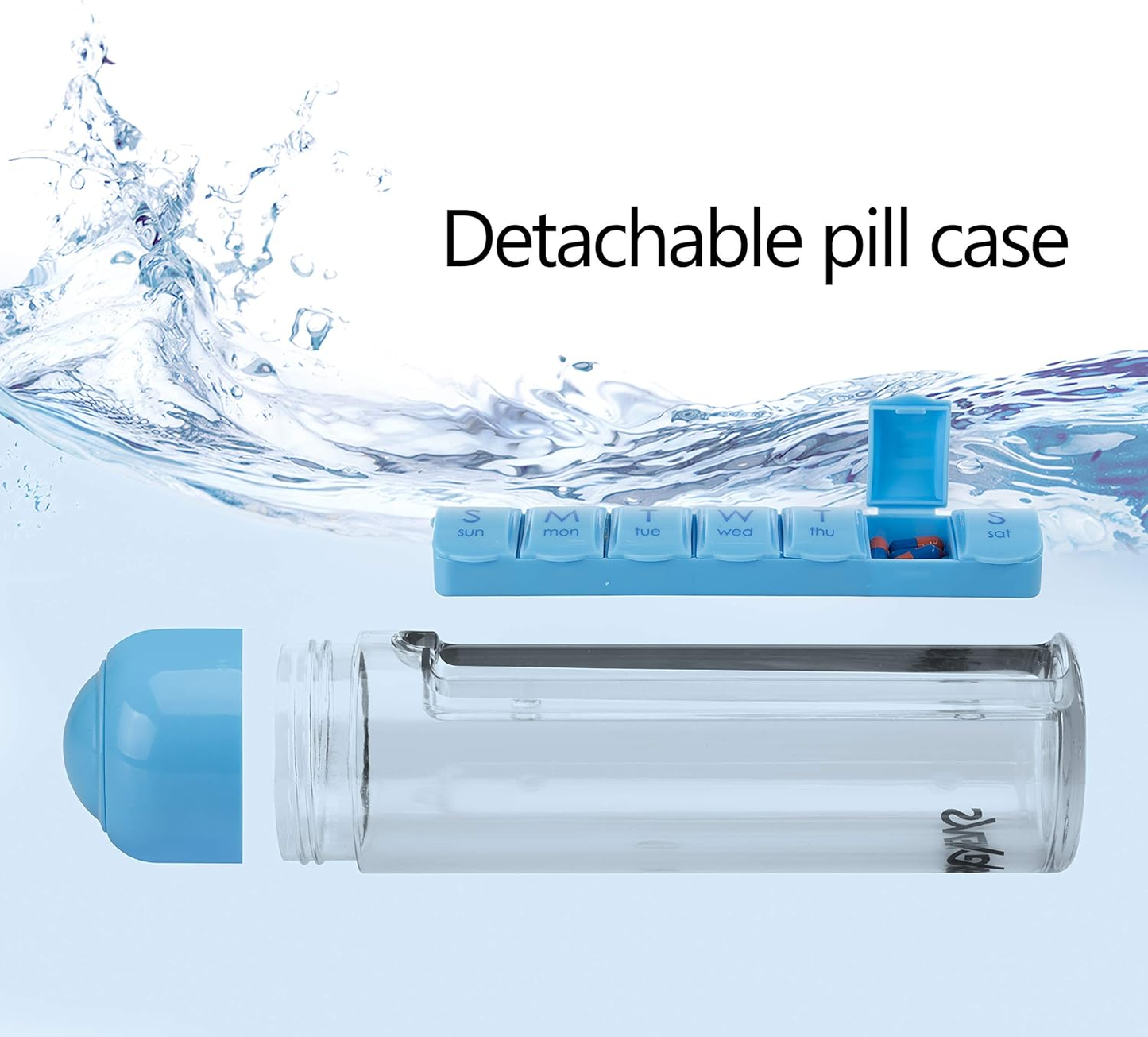 Daily Pill Box Water Bottle Set