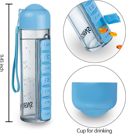 Daily Pill Box Water Bottle Set