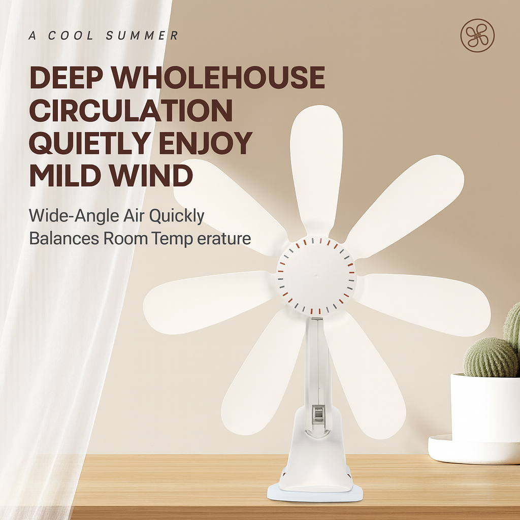 Compact Rechargeable Personal Table Fan