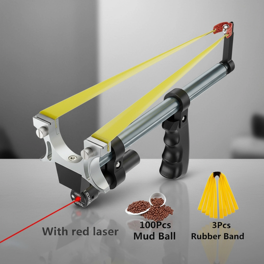 High Powered Zoom Slingshot with Laser Sight