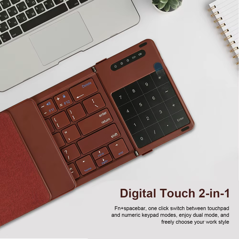 Compact Foldable Wireless Bluetooth Keyboard