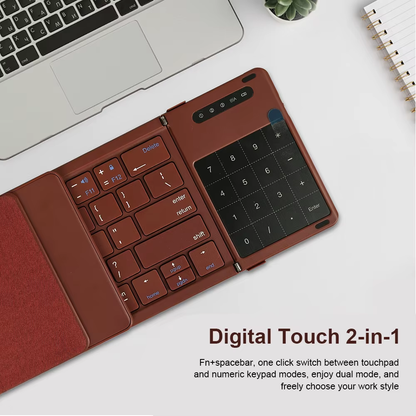 Compact Foldable Wireless Bluetooth Keyboard