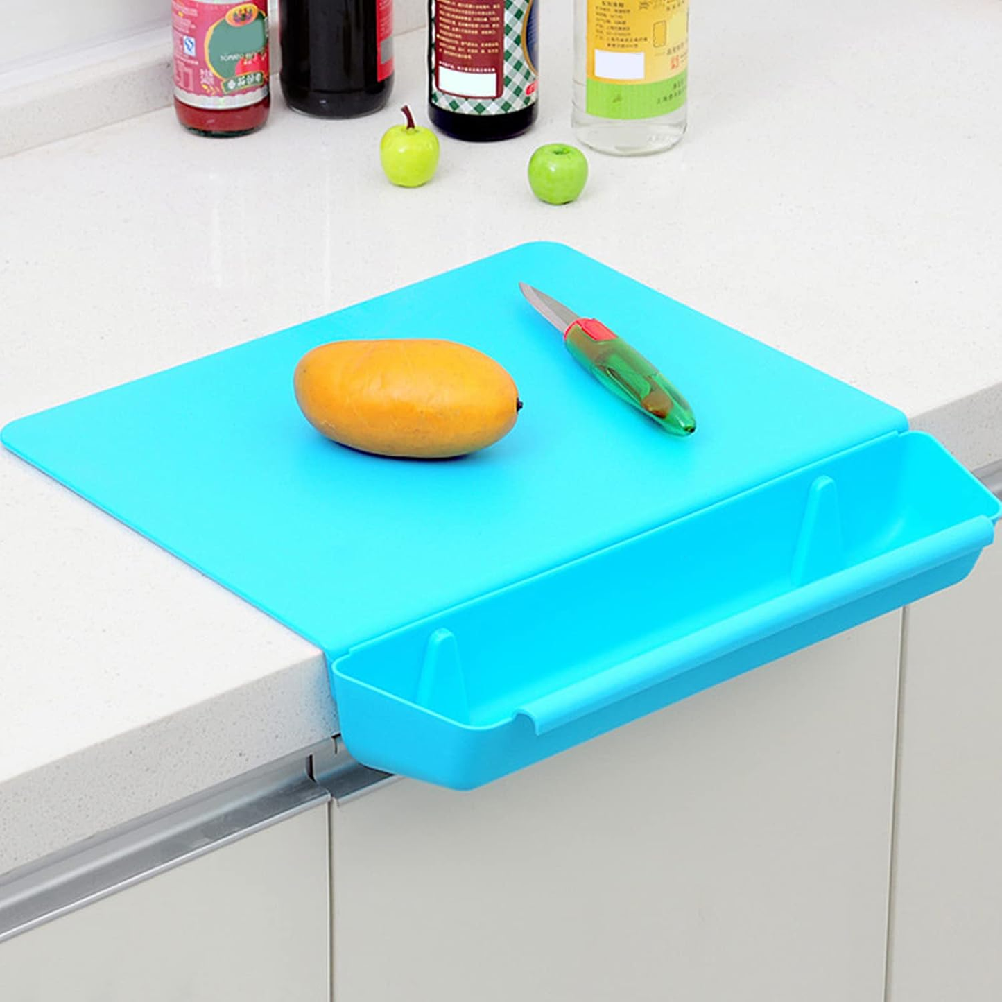 2-Sided Wooden Cutting Board with Juice Tray