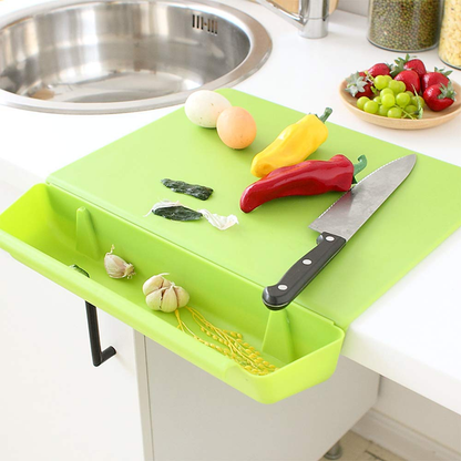 2-Sided Wooden Cutting Board with Juice Tray